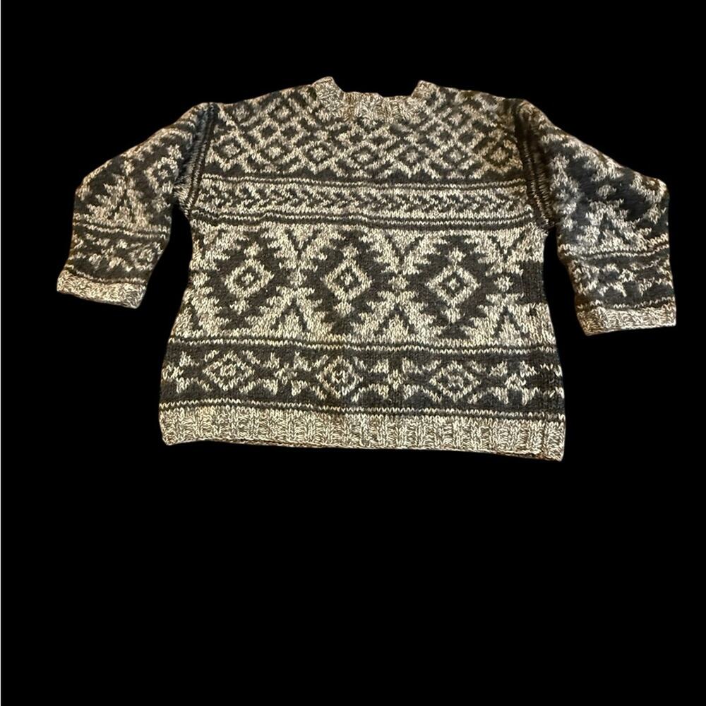 Abercrombie & Fitch Vintage Handmade Grey Nordic Crewneck Sweater